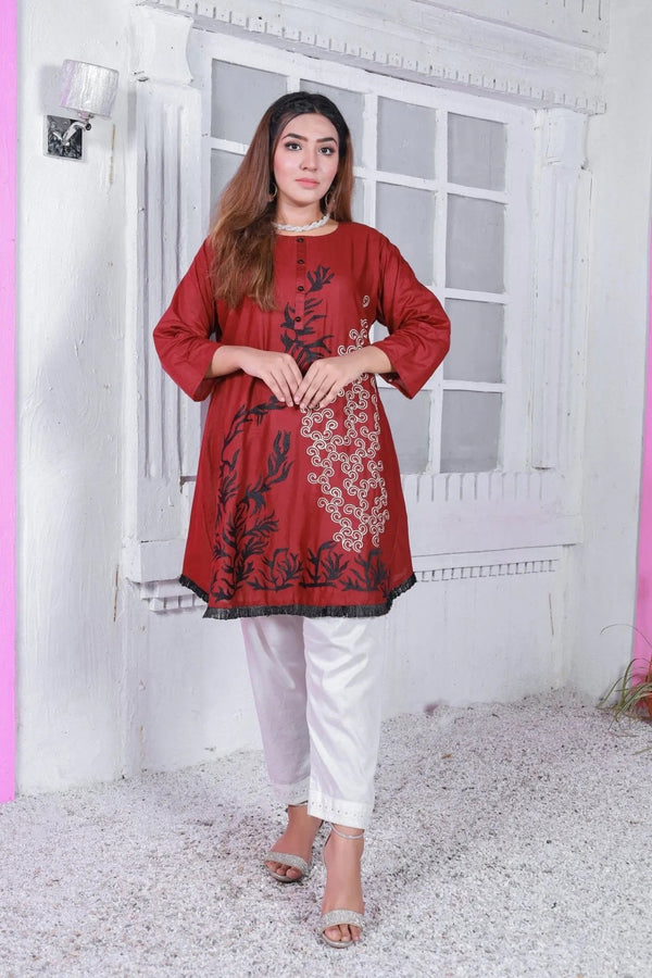 IshDeena Indian Kurtis for Women Indian Style Cotton Tunics Womens Tops Summer Embroidered - IshDeena