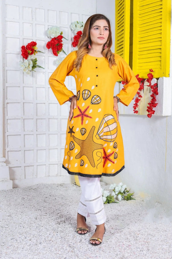 IshDeena Indian Kurtis for Women Indian Style Cotton Tunics Womens Tops Summer Embroidered - IshDeena