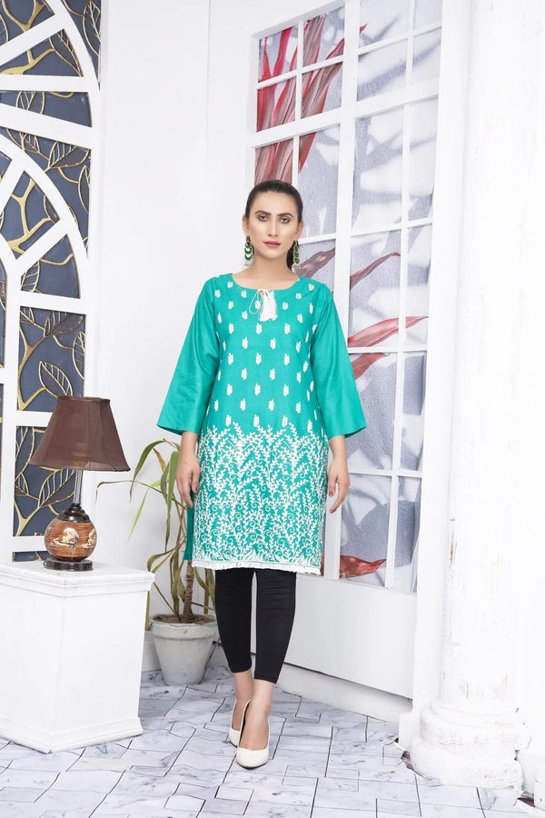 IshDeena Indian Kurtis for Women Indian Style Cotton Tunics Womens Tops Summer Embroidered - IshDeena