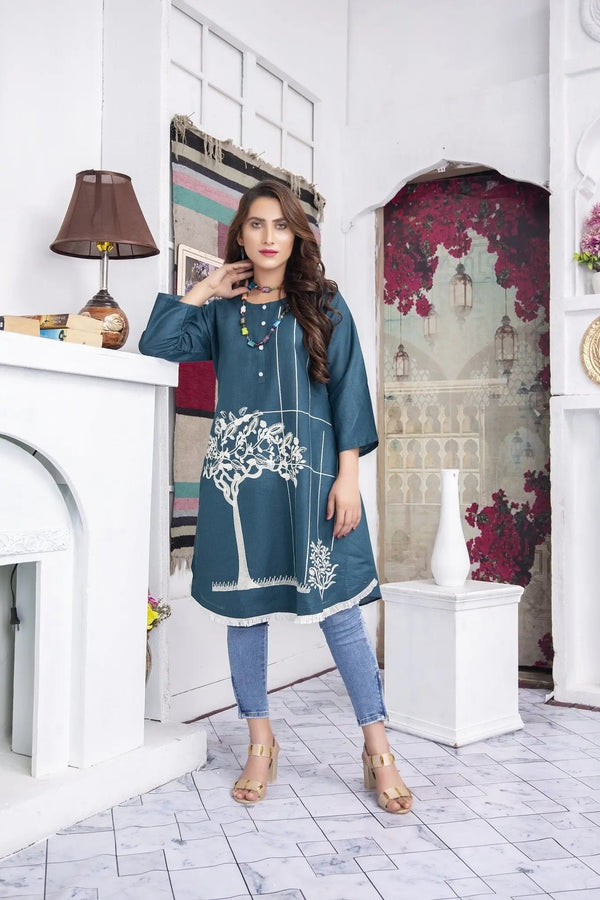 IshDeena Indian Kurtis for Women Indian Style Cotton Tunics Womens Tops Summer Embroidered - IshDeena