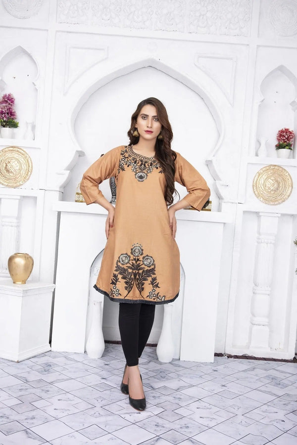 IshDeena Indian Kurtis for Women Indian Style Cotton Tunics Womens Tops Summer Embroidered - IshDeena