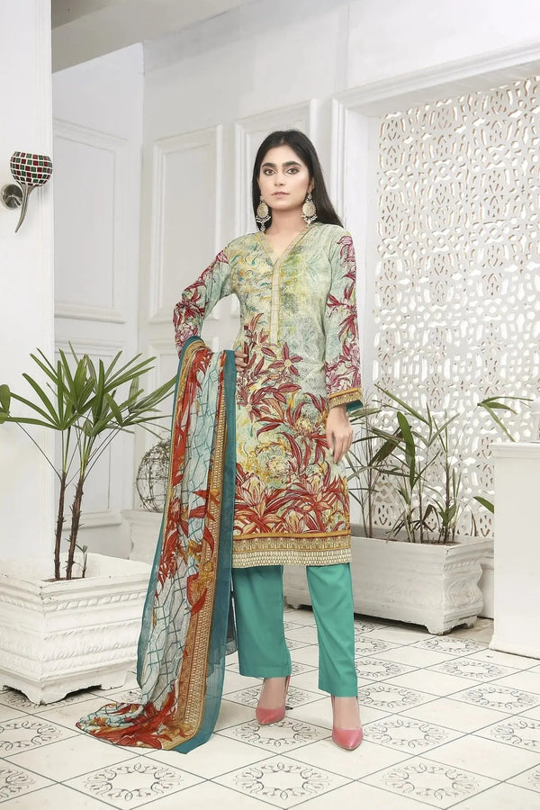 IshDeena Indian salwar kameez suit women ready to wear Pakistani cotton lawn embroidered - IshDeena