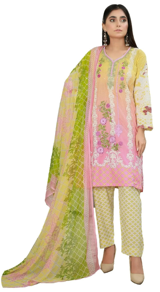 IshDeena Indian salwar kameez suit women ready to wear Pakistani cotton lawn embroidered - IshDeena