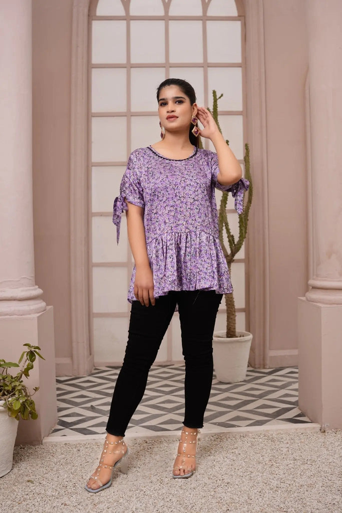 IshDeena IshDeena Satin Silk Tunic Tops for Women - One Piece Short Kurti, Indian Pakistani Fusion Design, Perfect for Office & Casual Wear - IshDeena