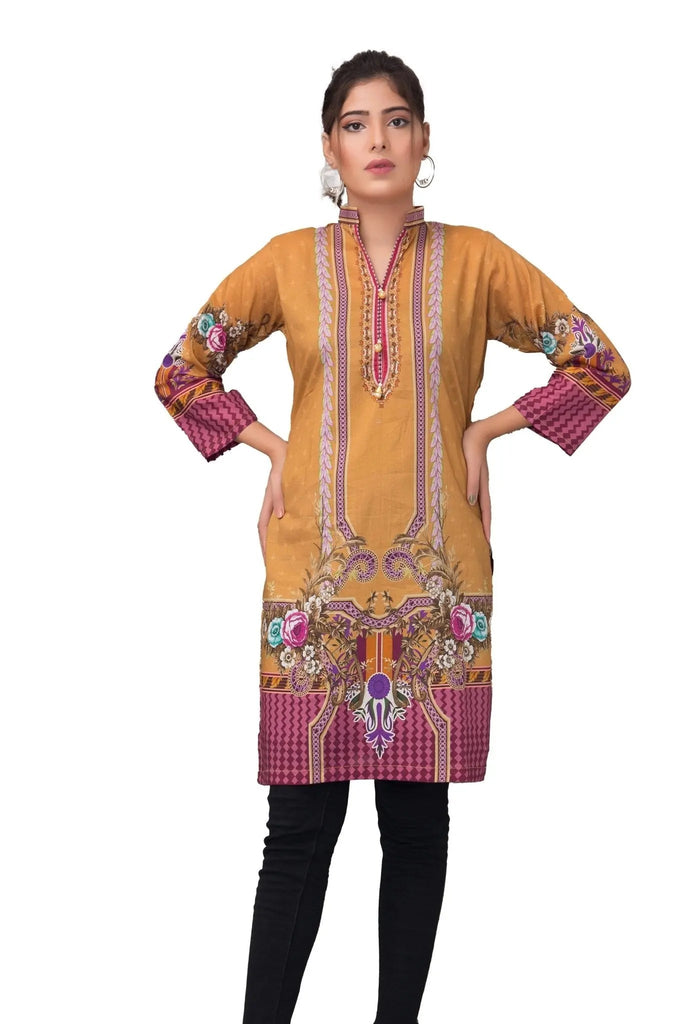 IshDeena Pakistani Kurtis for women Indian Style Cotton Tunics Womens Tops Printed Lawn - IshDeena