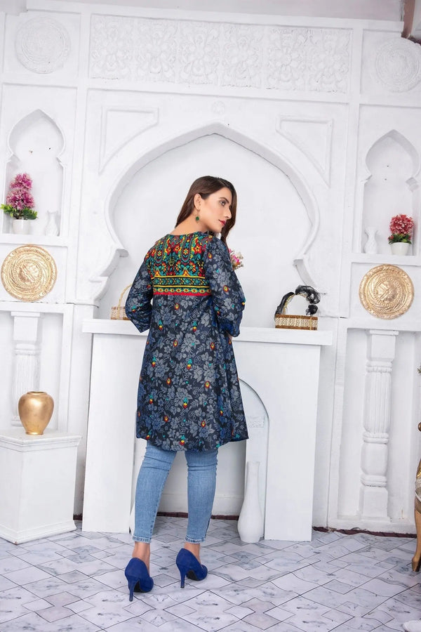 IshDeena Pakistani Kurtis for women Indian Style Cotton Tunics Womens Tops Printed Lawn - IshDeena