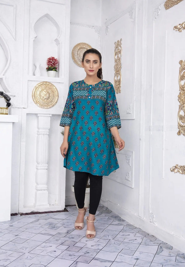 IshDeena Pakistani Kurtis for women Indian Style Cotton Tunics Womens Tops Printed Lawn - IshDeena