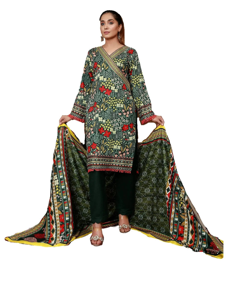 IshDeena Pakistani Lawn Salwar Kameez Indian Dresses for Women Ready to Wear Printed - IshDeena