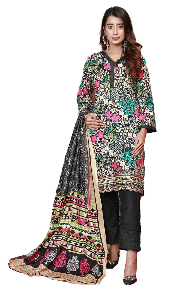 IshDeena Pakistani Lawn Salwar Kameez Indian Dresses for Women Ready to Wear Printed - IshDeena