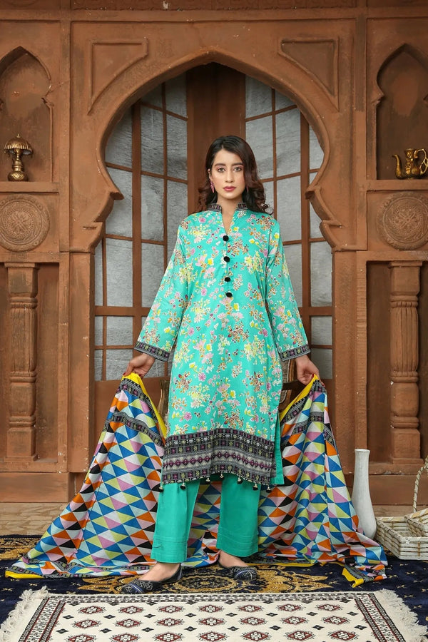 IshDeena Pakistani Lawn Salwar Kameez Indian Dresses for Women Ready to Wear Printed - IshDeena