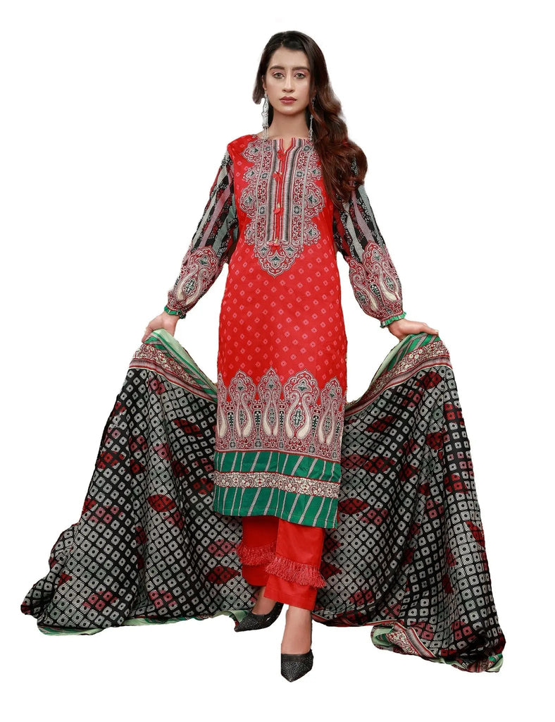 IshDeena Pakistani Lawn Salwar Kameez Indian Dresses for Women Ready to Wear Printed - IshDeena