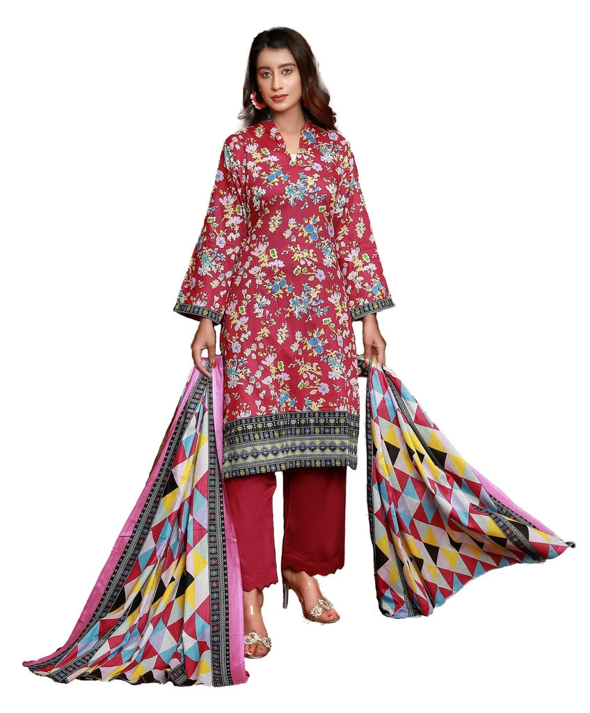 IshDeena Pakistani Lawn Salwar Kameez Indian Dresses for Women Ready to Wear Printed - IshDeena