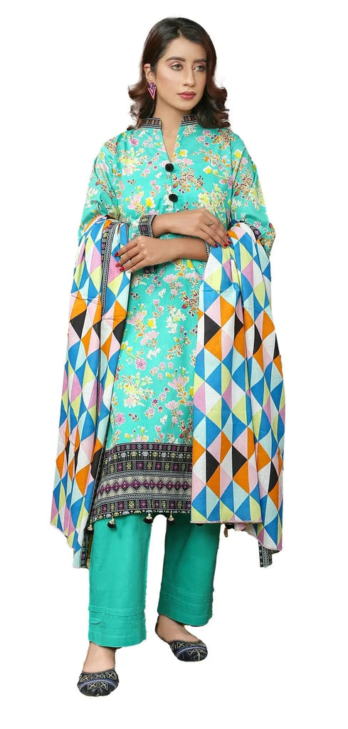 IshDeena Pakistani Lawn Salwar Kameez Indian Dresses for Women Ready to Wear Printed - IshDeena