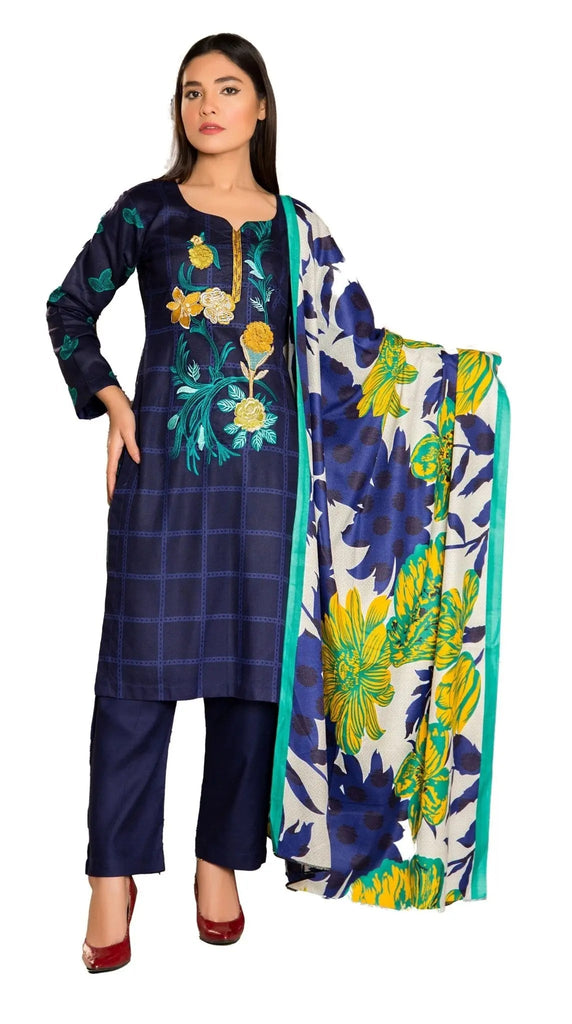 IshDeena Pakistani Salwar Kameez Indian Dresses for Women Ready to Wear Embroider Merino - IshDeena