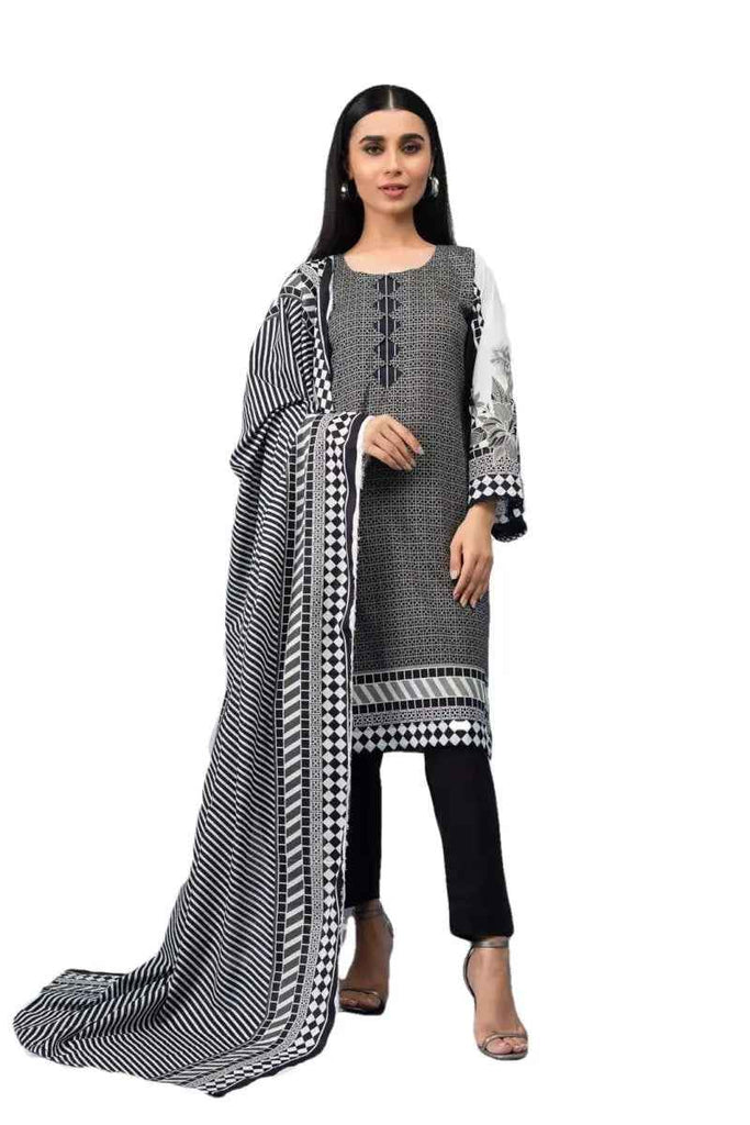 Ready to Wear Printed Lawn Pakistani Dresses for Women Shalwar, Kameez with Dupatta - Three Piece Set