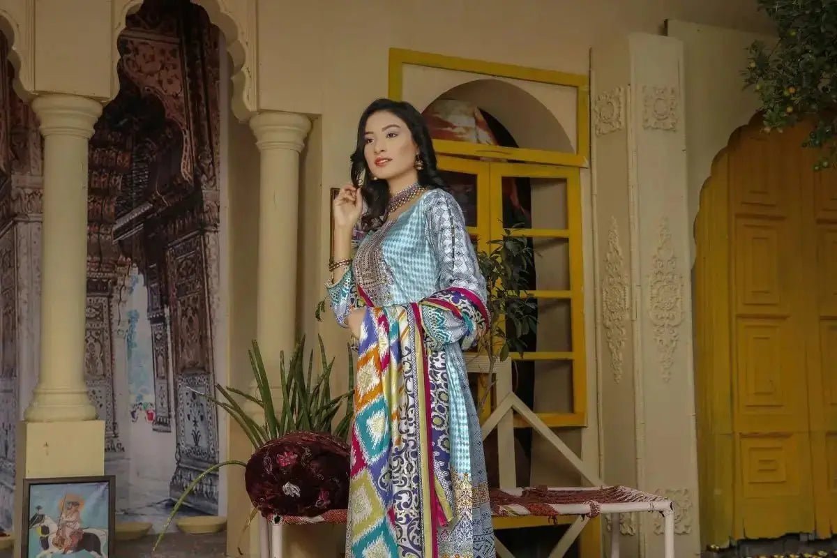 IshDeena Cotton Cambric Salwar Kameez Indian Pakistani Women Dresses - Kapaas Collection - IshDeena