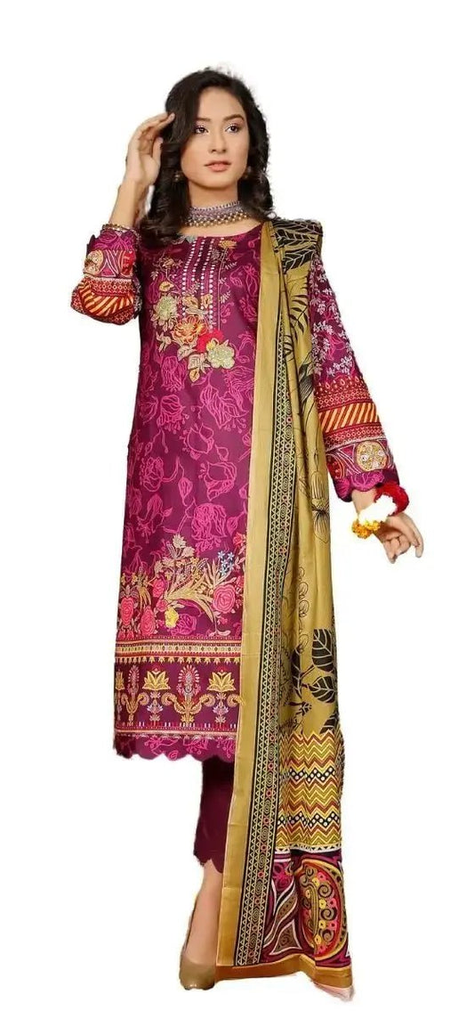 IshDeena Cotton Cambric Salwar Kameez Indian Pakistani Women Dresses - Kapaas Collection - IshDeena