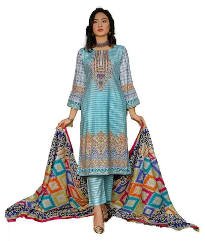 IshDeena Cotton Cambric Salwar Kameez Indian Pakistani Women Dresses - Kapaas Collection - IshDeena