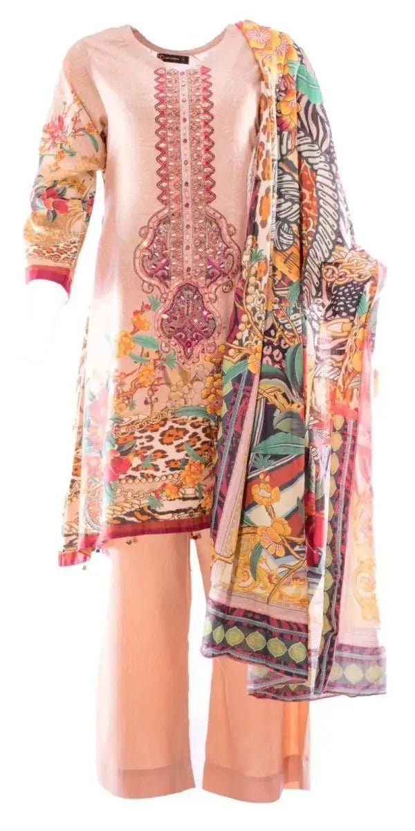 IshDeena Embroidered Indian Pakistani Dresses for Women - Wool Shawl Three Piece Set - IshDeena