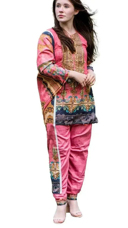 IshDeena Embroidered Indian Pakistani Dresses for Women - Wool Shawl Three Piece Set - IshDeena