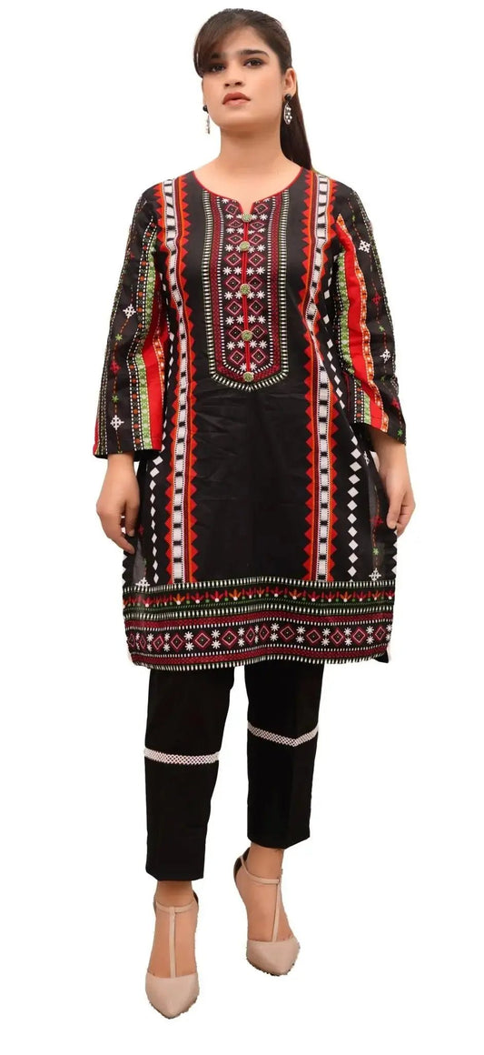 IshDeena Indian Kurta Set for Women: Cotton Fabric, Casual & Festive, 2-Piece Printed Kurta, Office Wear Plus Size M-3XL - IshDeena