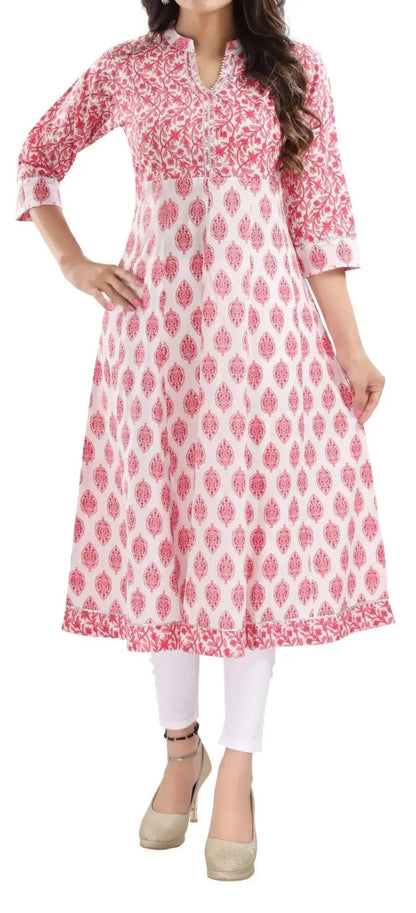 IshDeena Indian Kurtis for Women Indian Style Cotton Tunics Womens Tops Kurta & Peplum - IshDeena