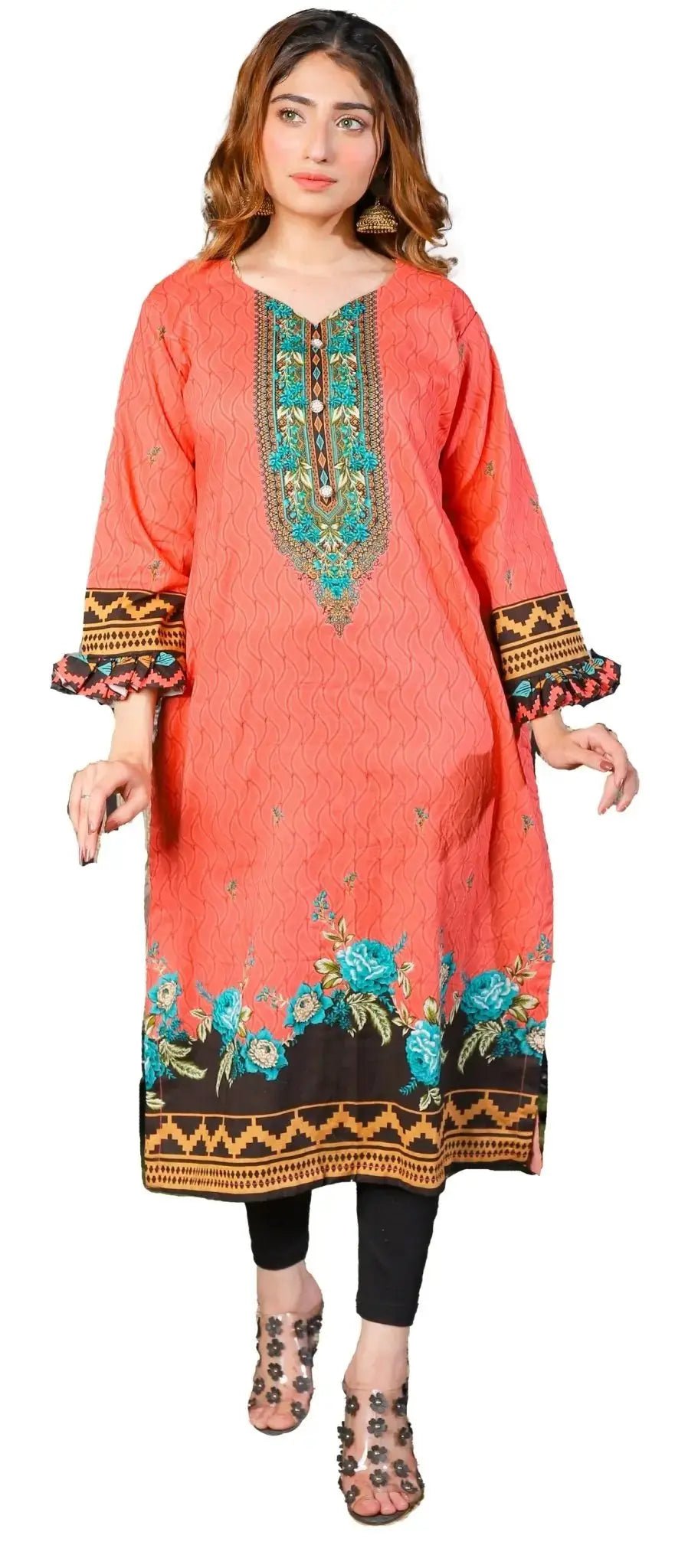 IshDeena Indian Kurtis for Women Pakistani Kurtis for Women Indian Style Cotton Long Top - IshDeena