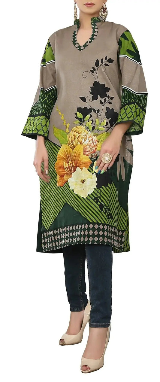 IshDeena Indian Kurtis for Women Pakistani Kurtis for Women Indian Style Long Khaddar - IshDeena