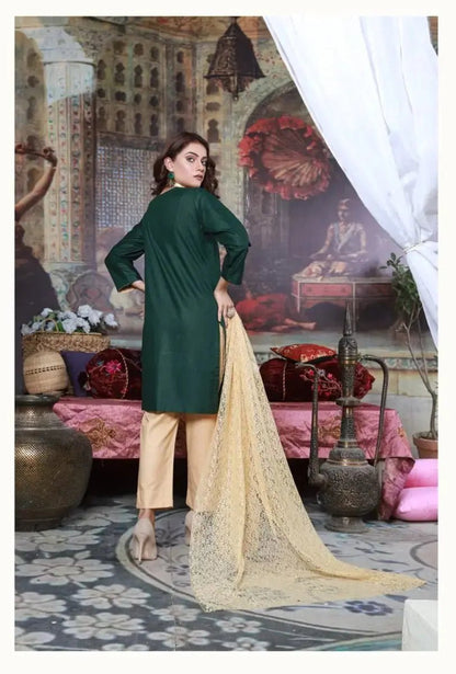 IshDeena Indian Pakistani Women Dresses Ready to Wear Salwar Kameez Cotton Aari Embroidery - IshDeena