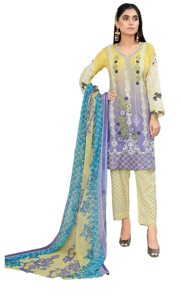 IshDeena Indian salwar kameez suit women ready to wear Pakistani cotton lawn embroidered - IshDeena