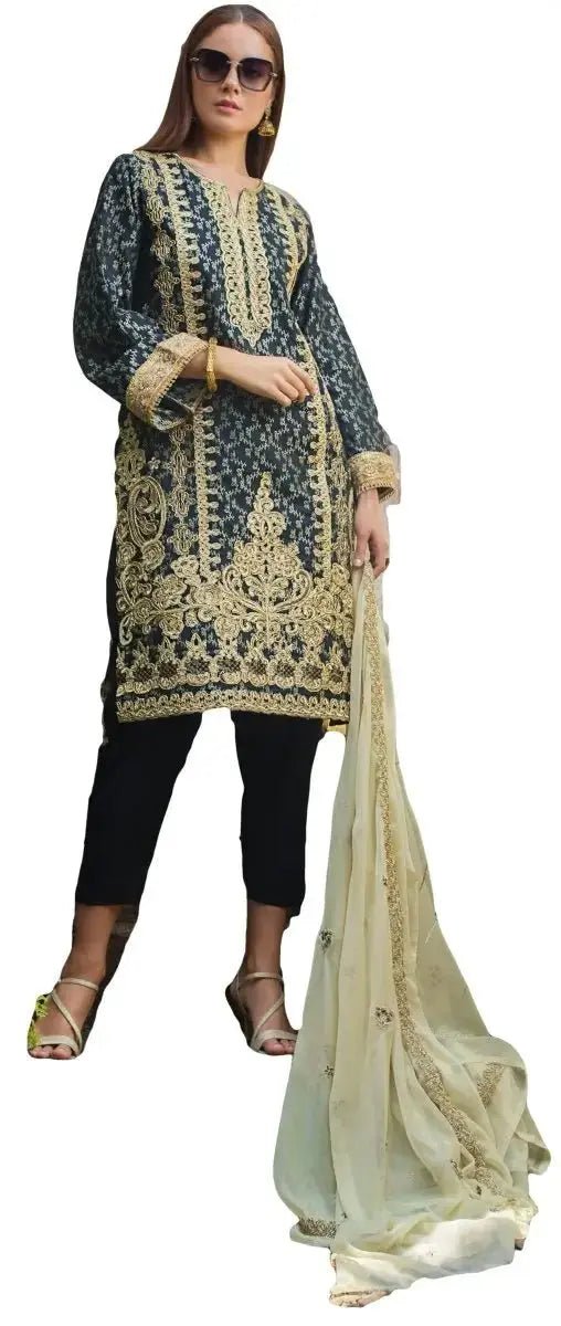 IshDeena Pakistani Dress Apparel Fabric for Women. Shirt. Trousers, and Dupatta - IshDeena