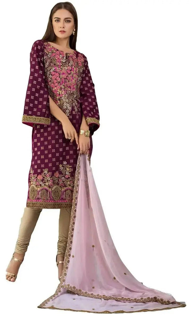 IshDeena Pakistani Dress Apparel Fabric for Women. Shirt. Trousers, and Dupatta - IshDeena