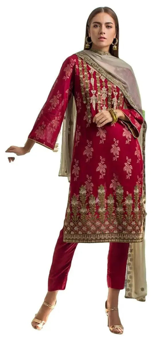 IshDeena Pakistani Dress Apparel Fabric for Women. Shirt. Trousers, and Dupatta - IshDeena