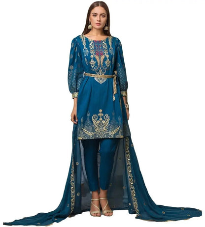 IshDeena Pakistani Dress Apparel Fabric for Women. Shirt. Trousers, and Dupatta - IshDeena