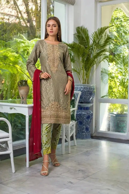 IshDeena Pakistani Dress Apparel Fabric for Women. Shirt. Trousers, and Dupatta - IshDeena