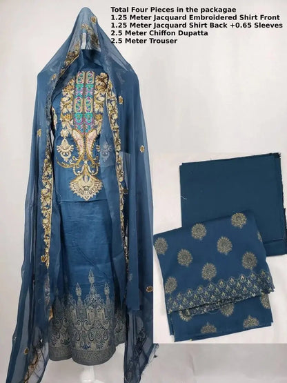 IshDeena Pakistani Dress Apparel Fabric for Women. Shirt. Trousers, and Dupatta - IshDeena