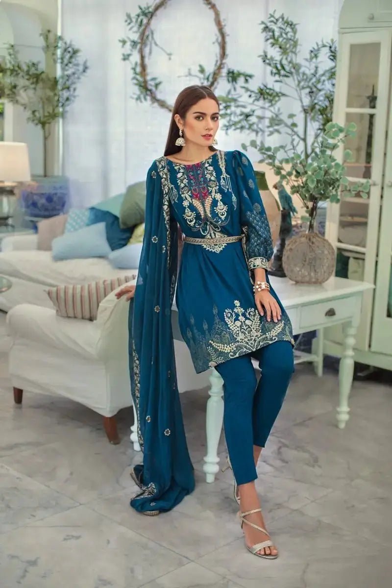 IshDeena Pakistani Dress Apparel Fabric for Women. Shirt. Trousers, and Dupatta - IshDeena