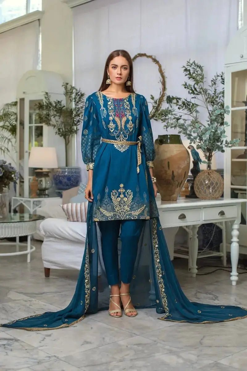 IshDeena Pakistani Dress Apparel Fabric for Women. Shirt. Trousers, and Dupatta - IshDeena