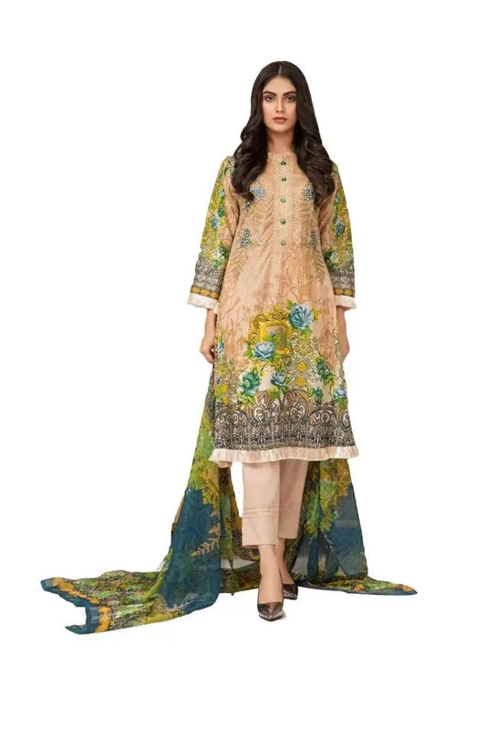 IshDeena Pakistani Dresses for Women Ready to Wear Salwar Kameez Ladies Suit - 3 Piece (Extra Small, Apricot - Embroidery Vol3) - IshDeena