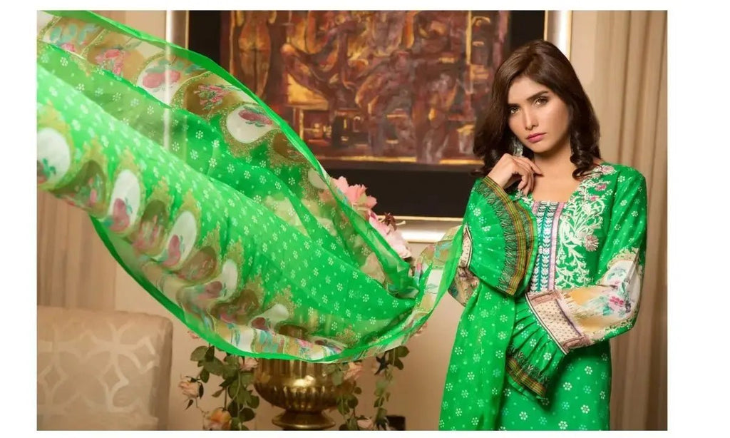 IshDeena Pakistani Dresses for Women Ready to Wear Salwar Kameez Ladies Suit - 3 Piece (Extra Small, Green - Embroidery Vol3) - IshDeena