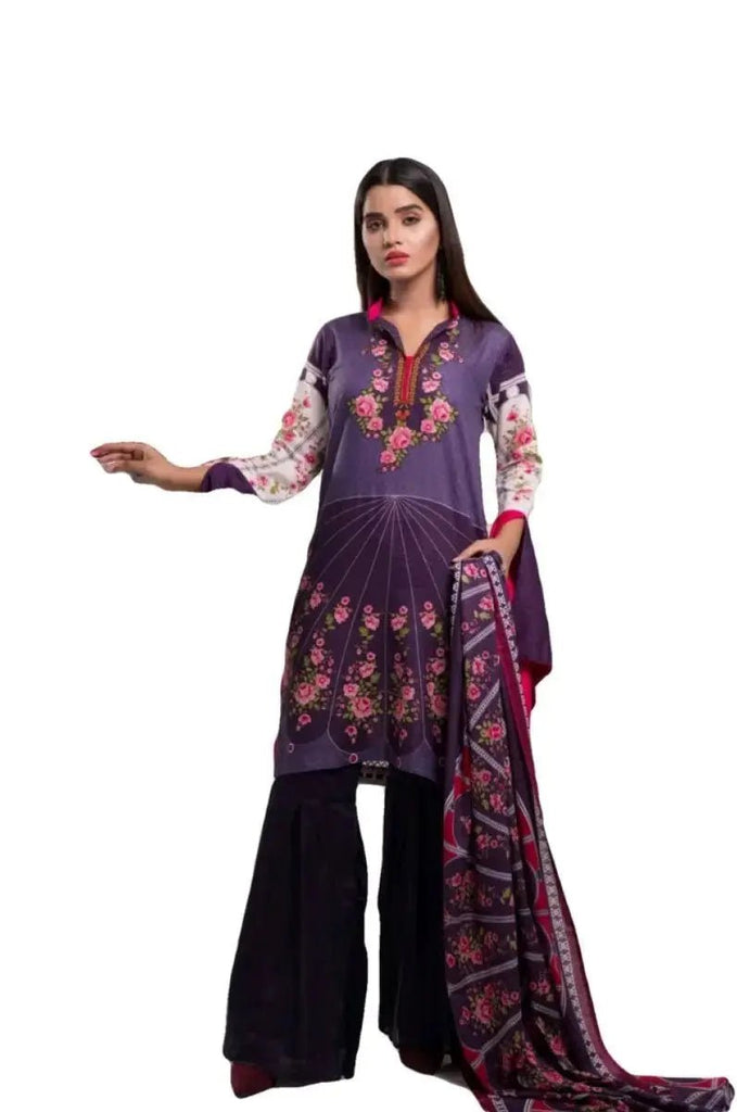 IshDeena Pakistani Dresses for Women Ready to Wear Salwar Kameez Ladies Suit - 3 Piece (Extra Small, Purple - Printed-Vol2) - IshDeena
