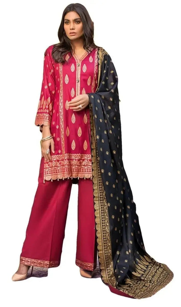 IshDeena Pakistani Dresses for Women Ready to Wear Salwar, Kameez & Dupatta Ladies Suit - Three Piece Printed ( Red - RBP-vol1) - IshDeena