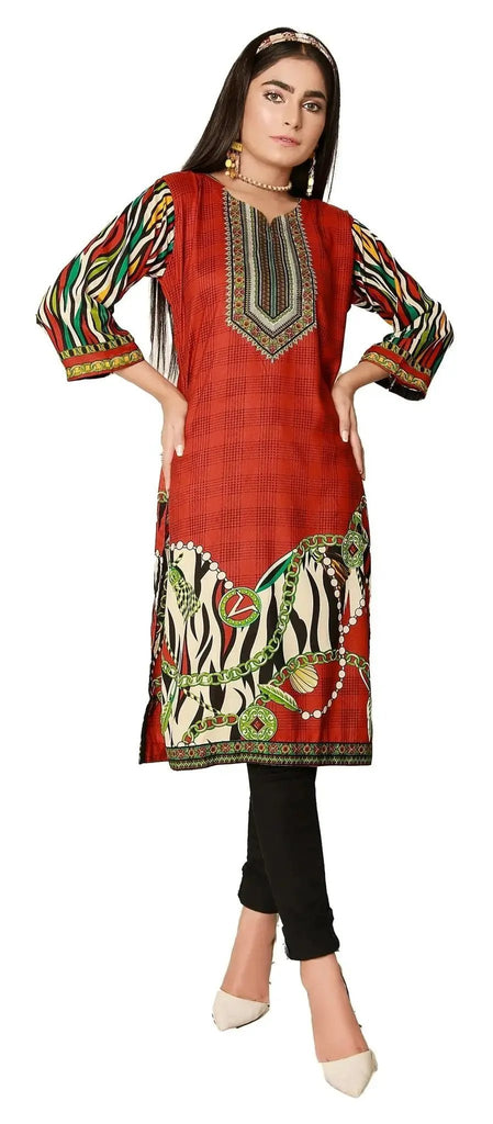 IshDeena Pakistani Indian Kurtis for Women Indian Style M to Plus Size Soft Linen Fabric - IshDeena