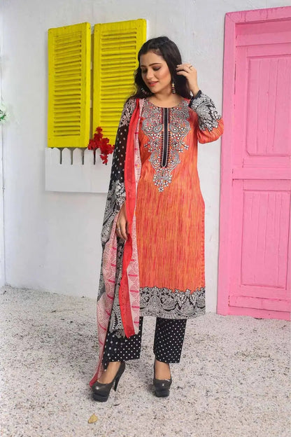 IshDeena Pakistani Lawn Salwar Kameez Indian Dresses for Women Ready to Wear Embroidered - IshDeena