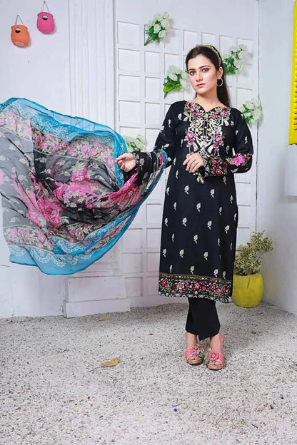 IshDeena Pakistani Lawn Salwar Kameez Indian Dresses for Women Ready to Wear Embroidered - IshDeena