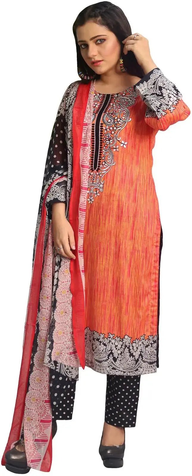 IshDeena Pakistani Lawn Salwar Kameez Indian Dresses for Women Ready to Wear Embroidered - IshDeena