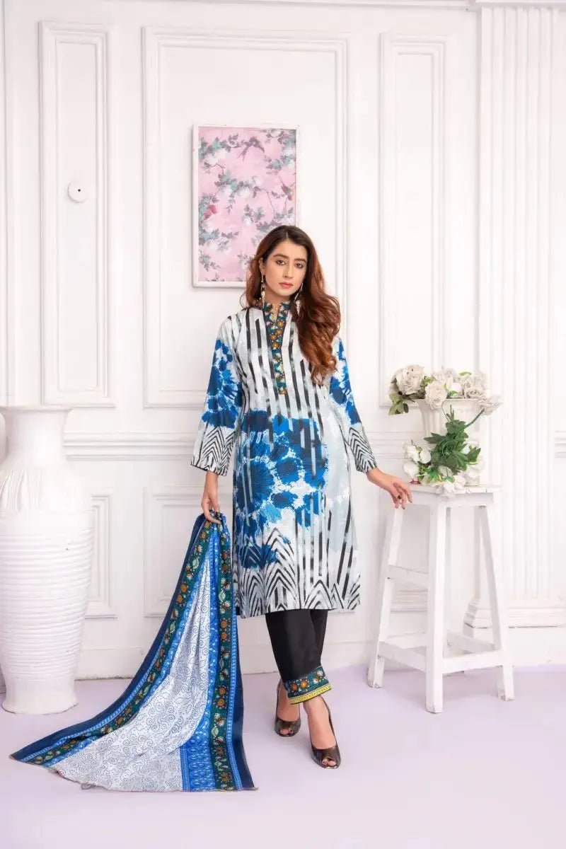 IshDeena Pakistani Salwar Kameez Women Dresses Stitched 3 Pieces Suits - Sadaf Collection - IshDeena