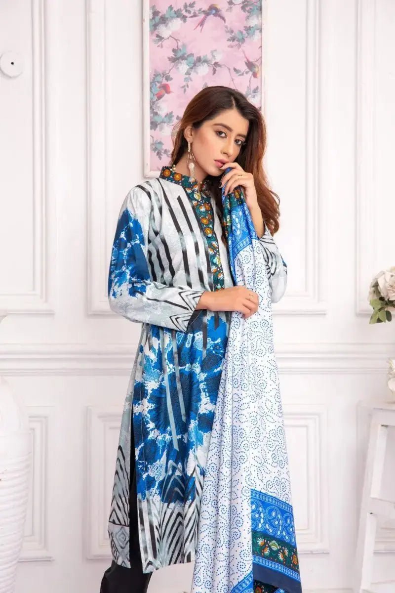 IshDeena Pakistani Salwar Kameez Women Dresses Stitched 3 Pieces Suits - Sadaf Collection - IshDeena