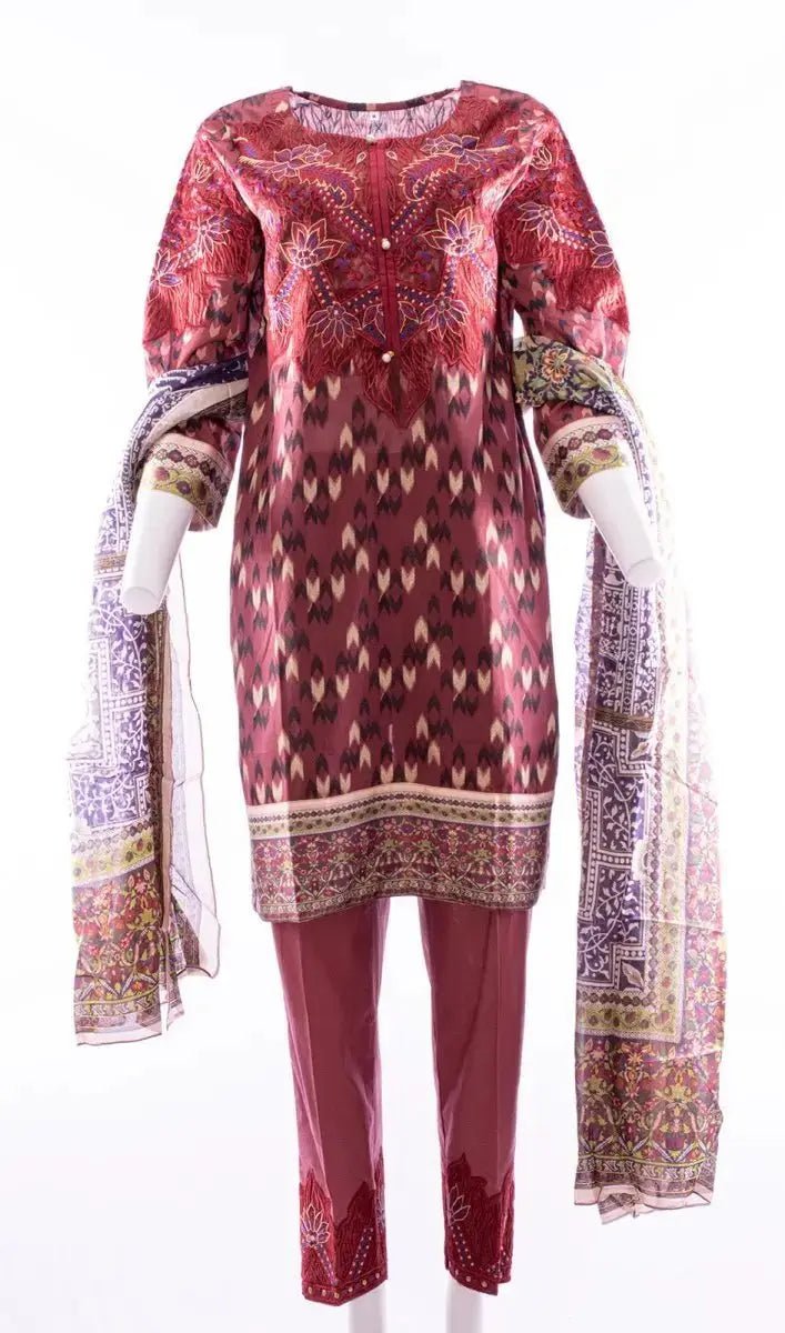 IshDeena Pakistani Women Dresses Stitched Three Pieces Suit S - 3XL - Al Noor Collection - IshDeena