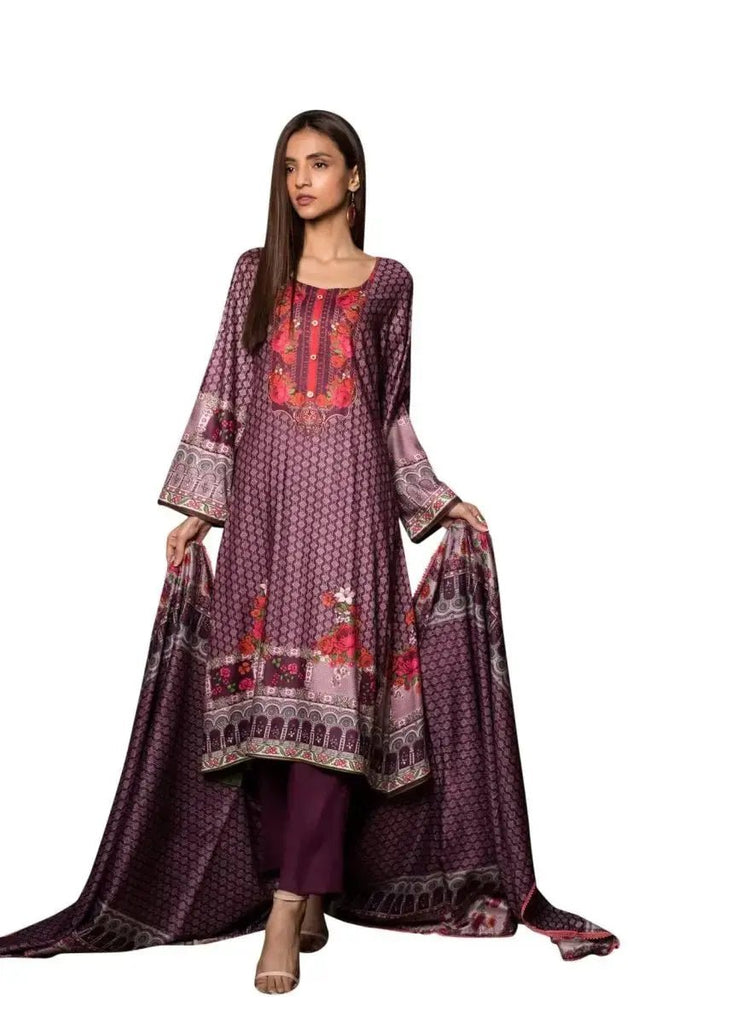 IshDeena Printed Pakistani Dresses for Women Unstitched -Three Piece Linen Suit - IshDeena